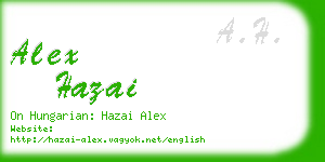 alex hazai business card